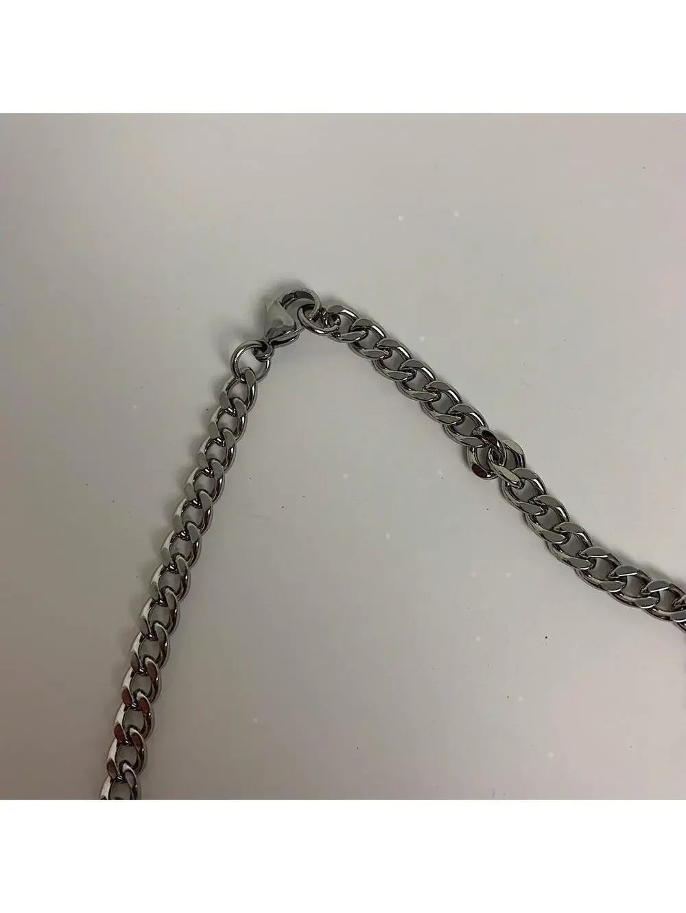 Stainless steel Cyber y2k 2000s style Multi Cross Cuban Link Necklace. 22.5
